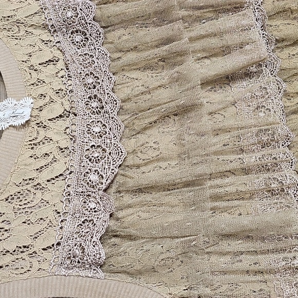 Mismash Y2K Lace Tiered Sleeveless Fairy Neutral Romantic Goth Mini Dress L - Picture 11 of 11